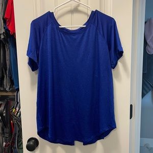 Lululemon blue tie back shirt